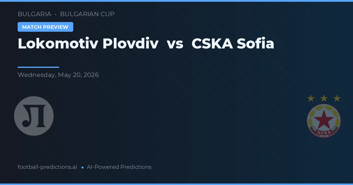Lokomotiv Plovdiv vs CSKA Sofía — pronóstico y previa del partido