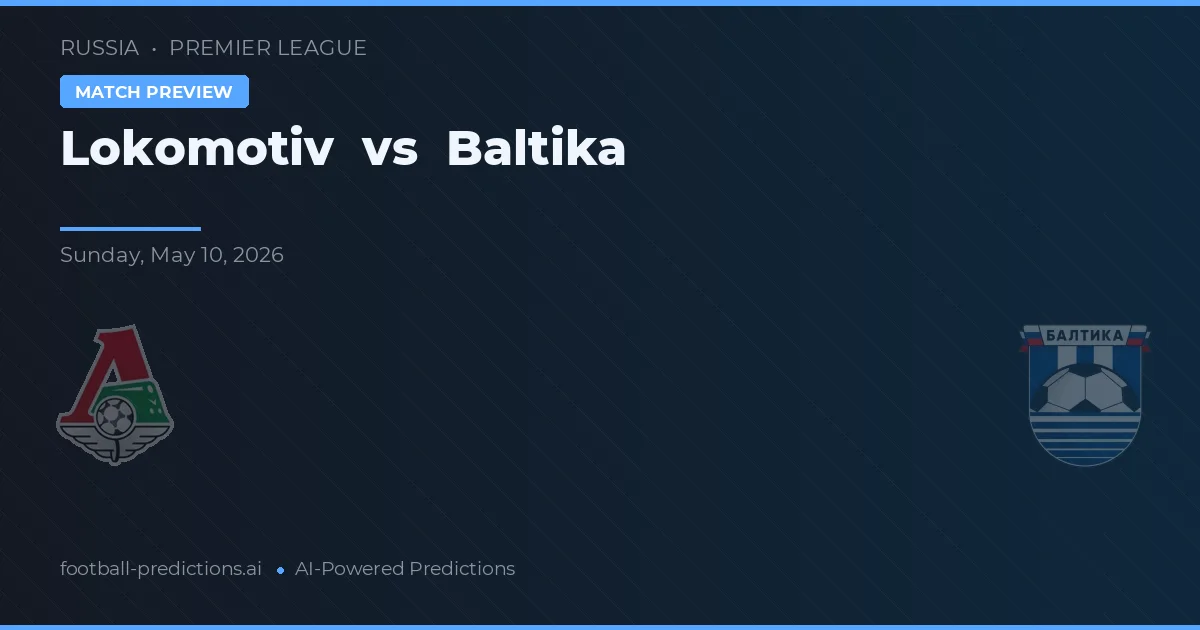 Lokomotiv Moscú vs Baltika — pronóstico y previa del partido