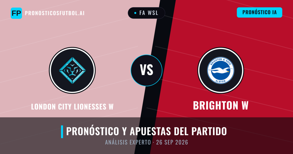 London City Lionesses W vs Brighton W — pronóstico y previa del partido