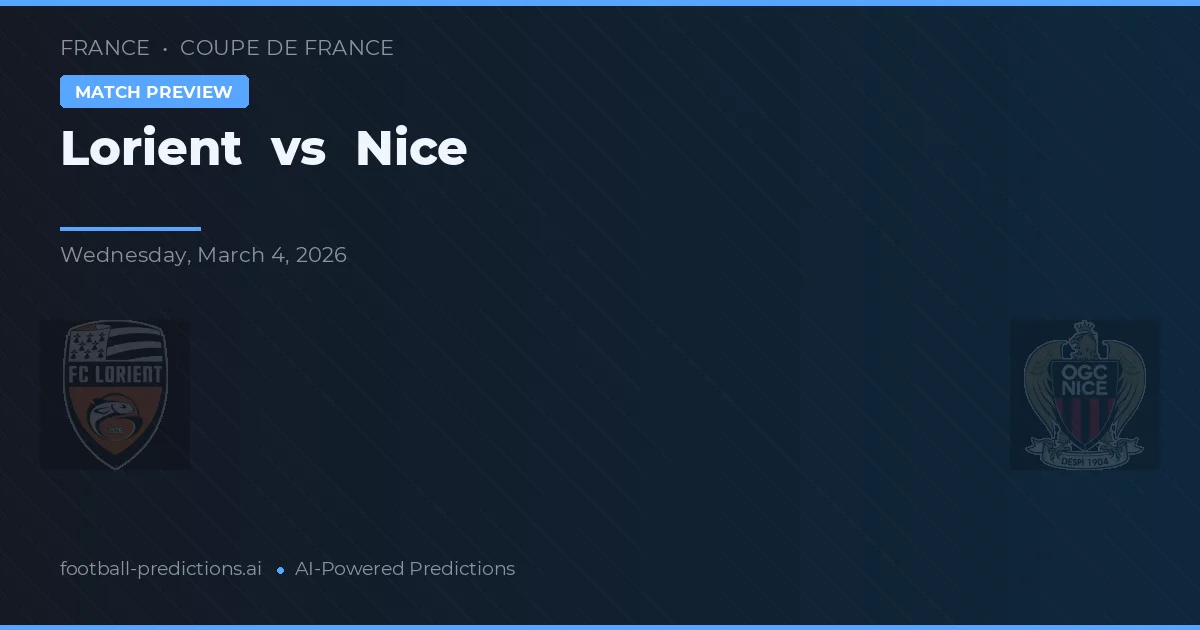 Lorient vs Niza — pronóstico y previa del partido