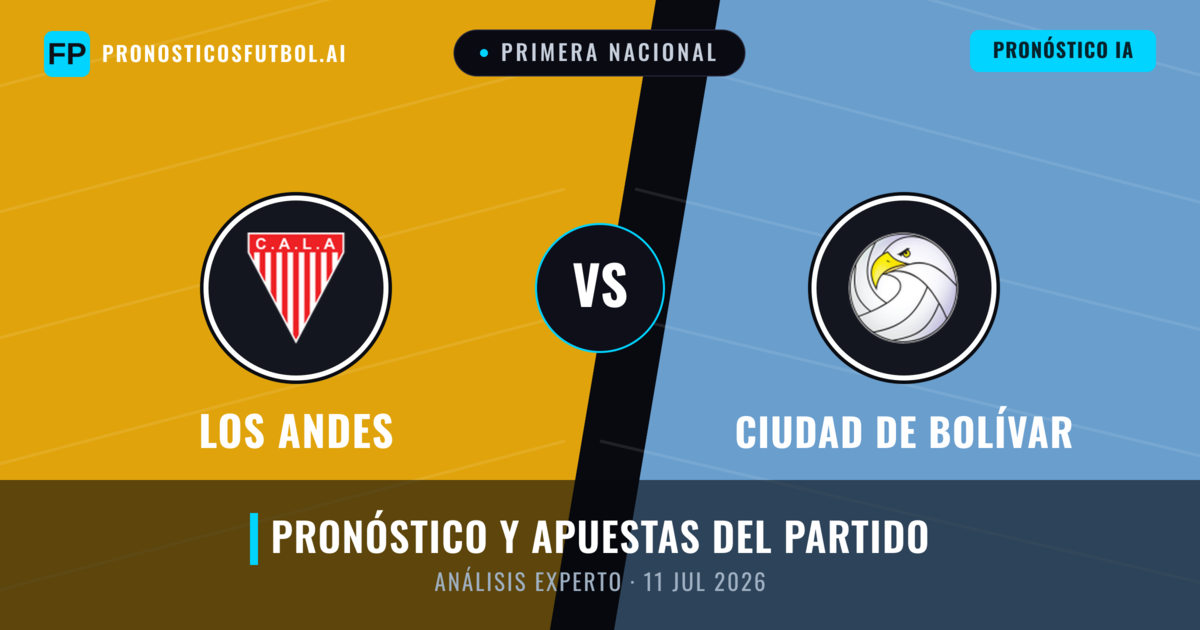 Los Andes vs Ciudad de Bolívar — pronóstico y previa del partido