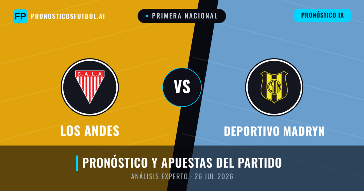 Los Andes vs Deportivo Madryn — pronóstico y previa del partido