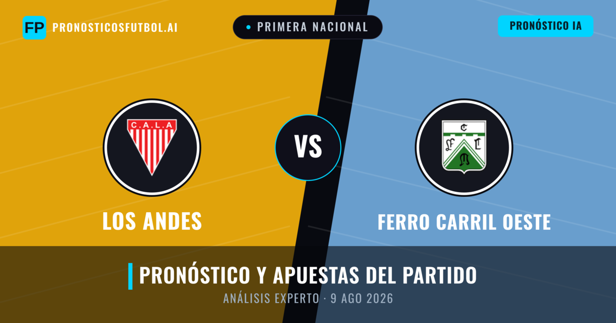 Los Andes vs Ferro Carril Oeste — pronóstico y previa del partido