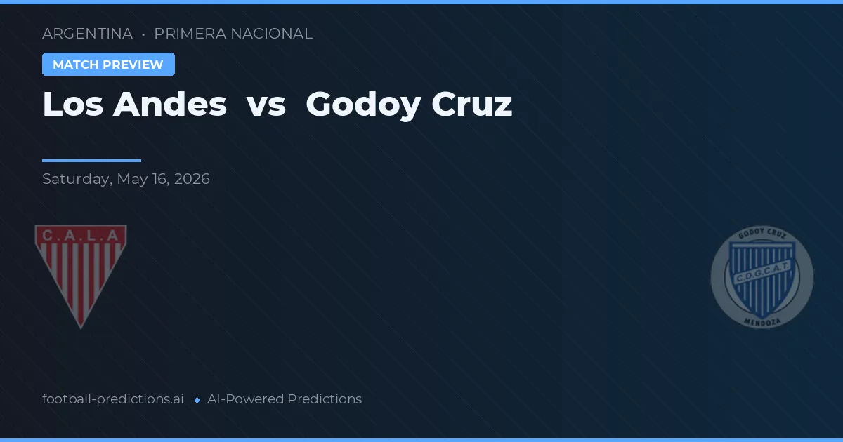 Los Andes vs Godoy Cruz — pronóstico y previa del partido