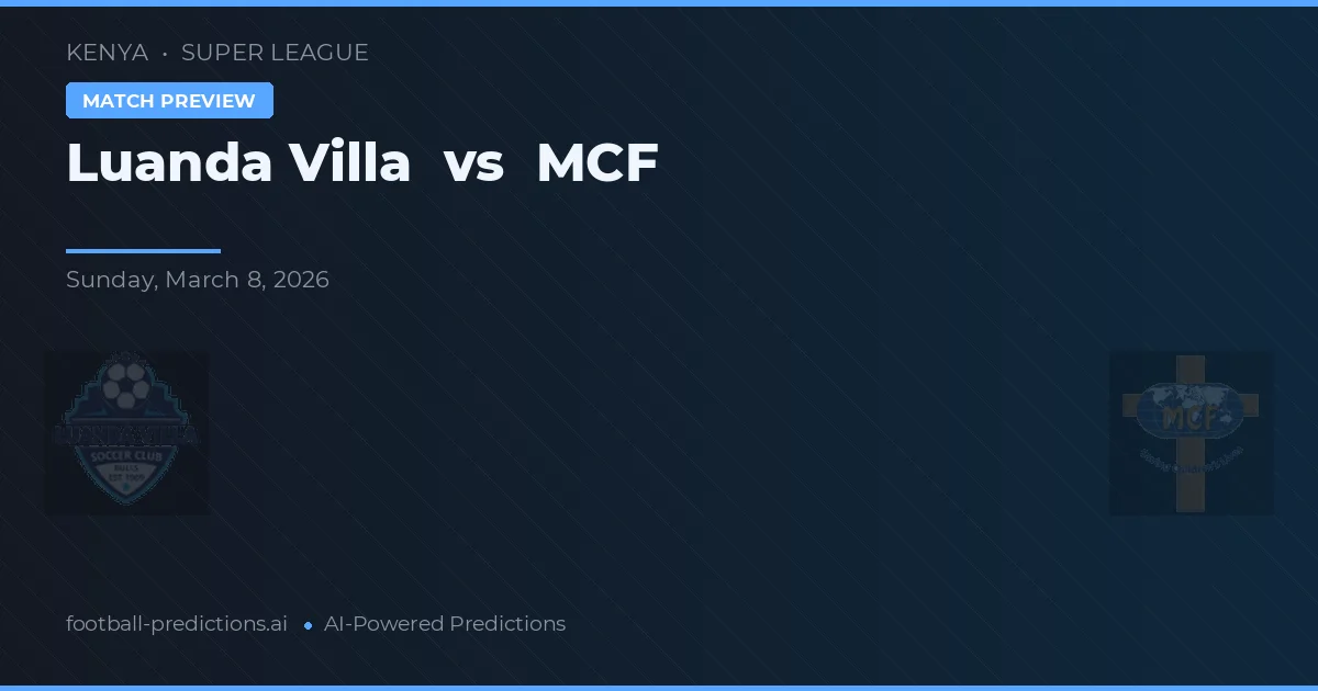 Villa Luanda vs MCF — pronóstico y previa del partido