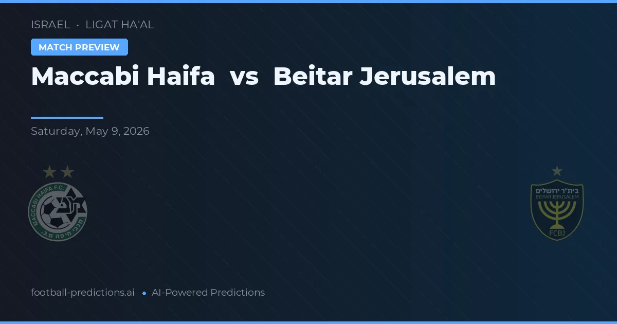 Maccabi Haifa vs Beitar Jerusalén — pronóstico y previa del partido