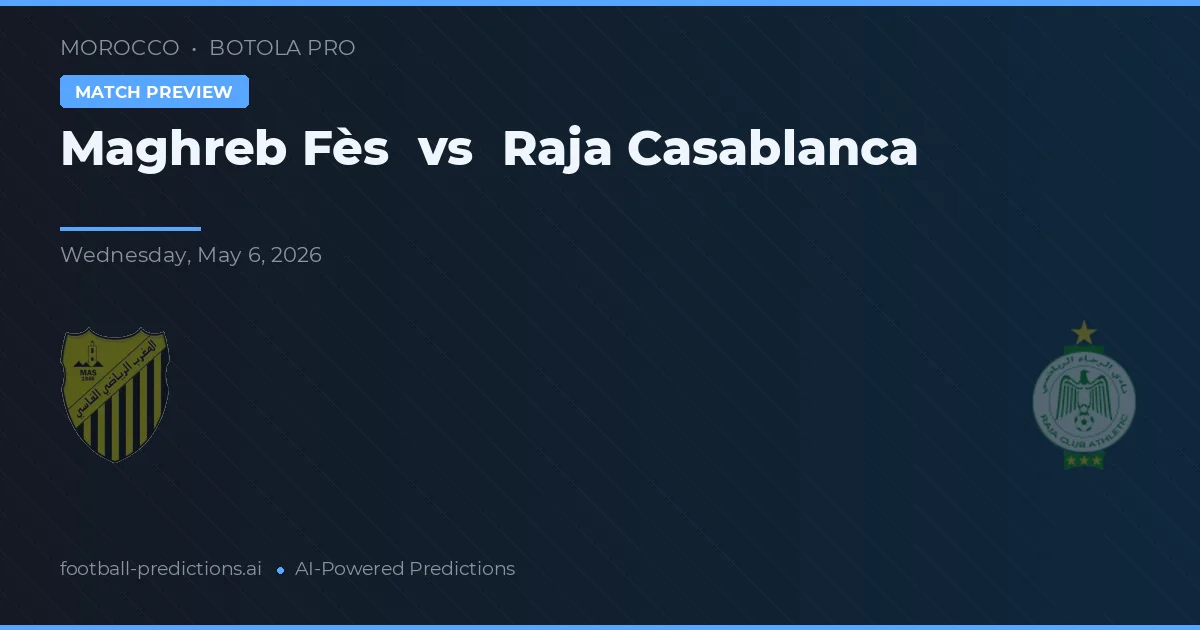 Maghreb Fès vs Raja Casablanca — pronóstico y previa del partido