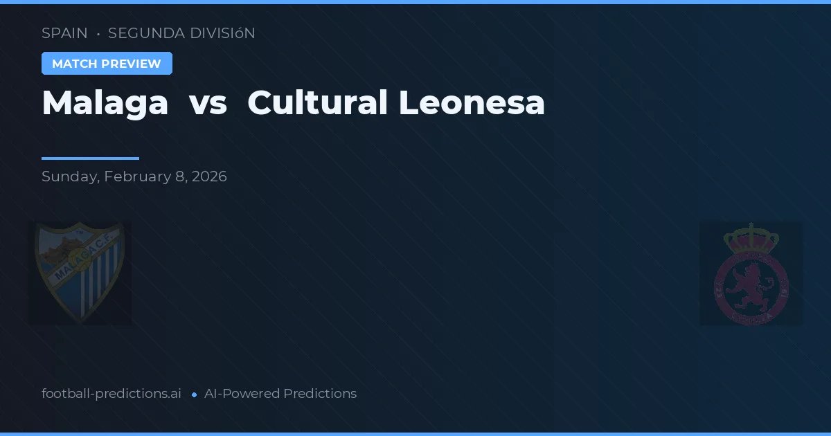 Málaga vs Cultural Leonesa — pronóstico y previa del partido