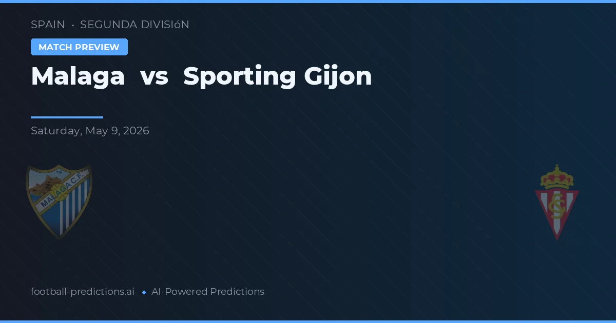 Málaga vs Sporting Gijón — pronóstico y previa del partido