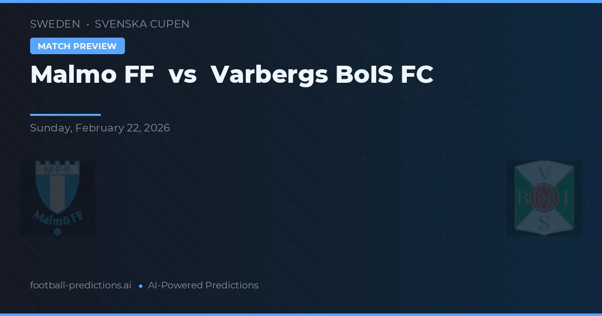 Malmö FF vs Varbergs BoIS FC — pronóstico y previa del partido