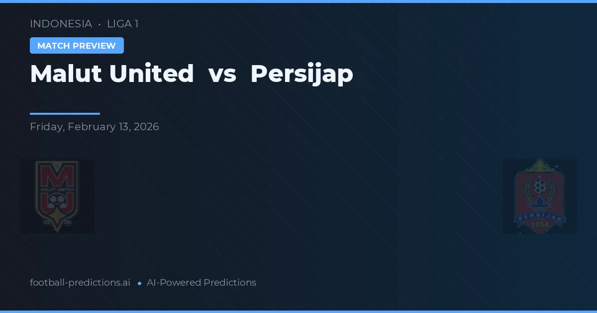 Malut United vs Persijap — pronóstico y previa del partido