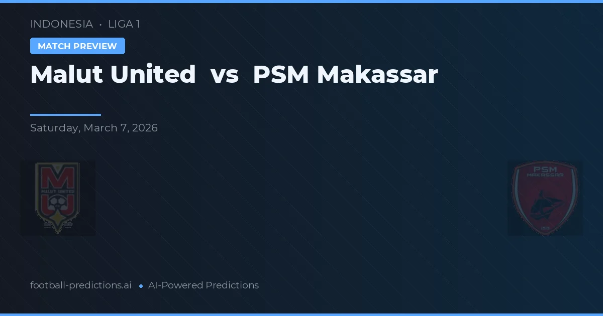 Malut United vs PSM Makassar — pronóstico y previa del partido