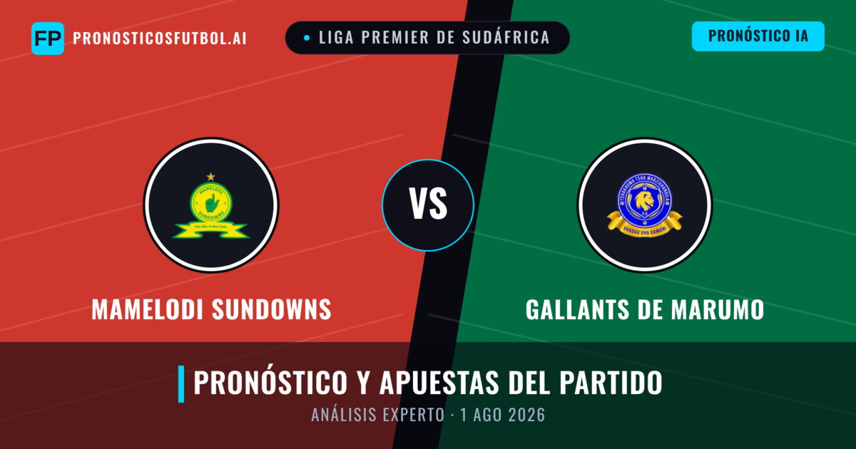 Mamelodi Sundowns vs Gallants de Marumo — pronóstico y previa del partido
