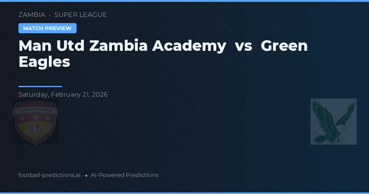 Academia Man Utd Zambia vs Águilas Verdes — pronóstico y previa del partido