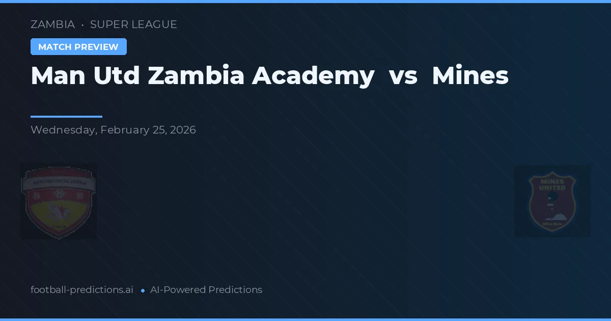 Academia Man Utd Zambia vs Minas — pronóstico y previa del partido