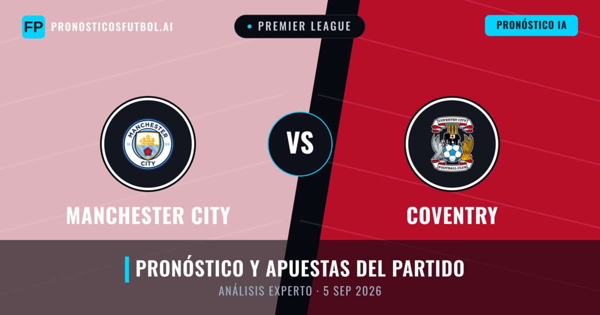 Manchester City vs Coventry — pronóstico y previa del partido