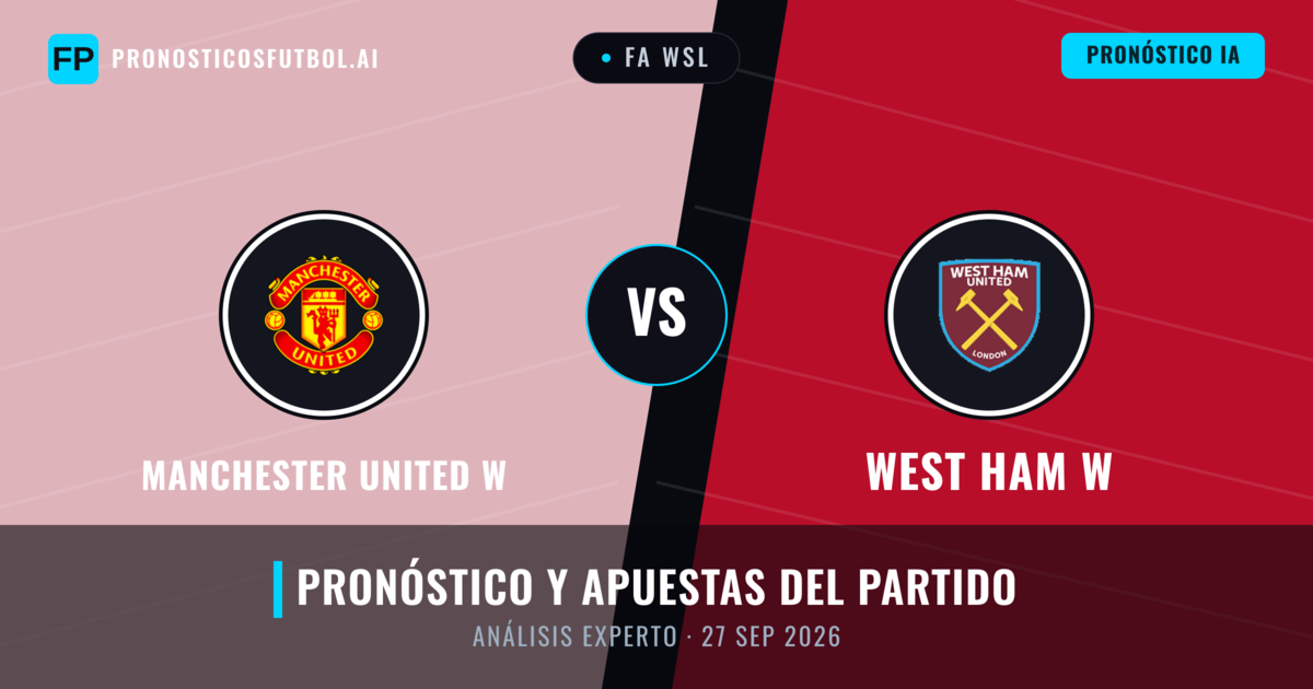 Manchester United W vs West Ham W — pronóstico y previa del partido