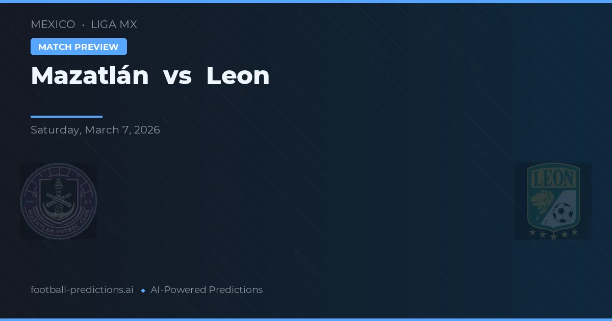 Mazatlán vs León — pronóstico y previa del partido