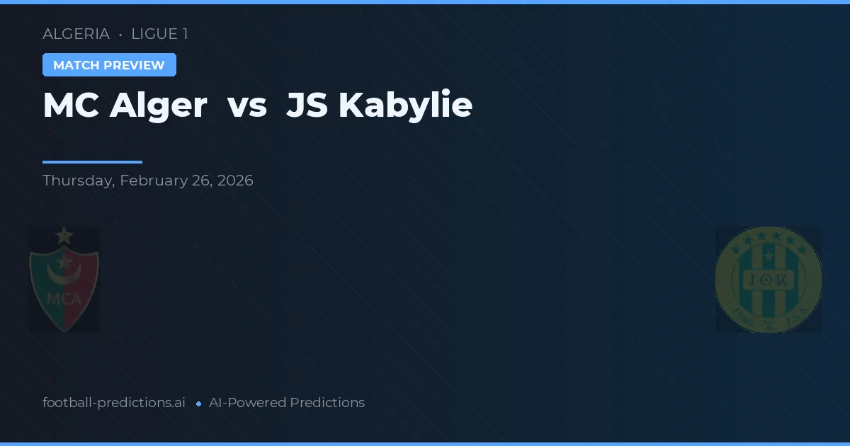 MC Alger vs JS Kabylie — pronóstico y previa del partido
