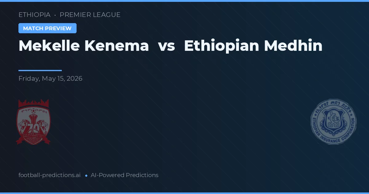 Mekelle Kenema vs Medhin Etíope — pronóstico y previa del partido