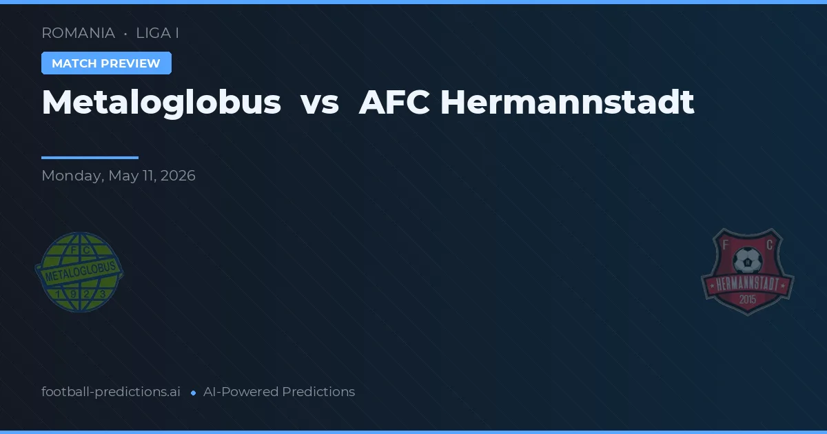 Metaloglobus vs AFC Hermannstadt — pronóstico y previa del partido