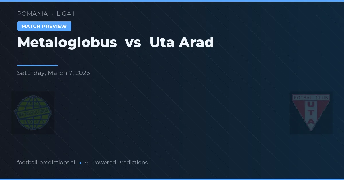 Metaloglobus vs Uta Arad — pronóstico y previa del partido
