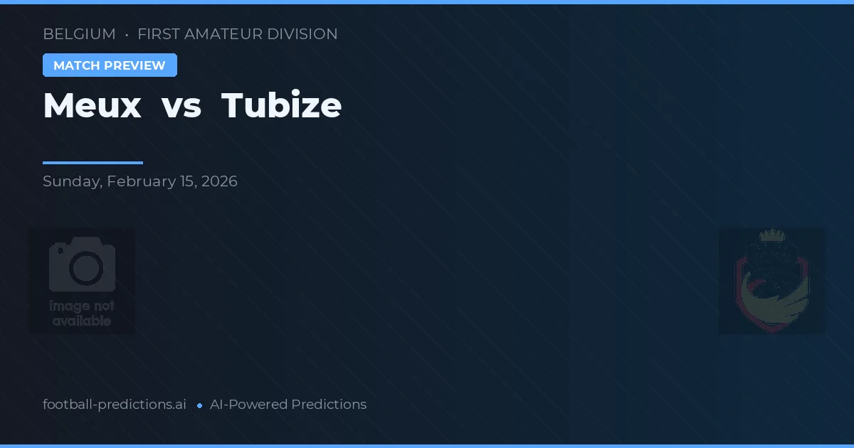 Meux vs Tubize — pronóstico y previa del partido