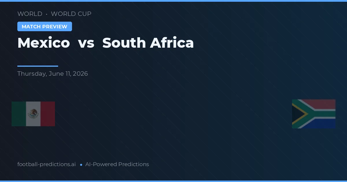 México vs Sudáfrica — pronóstico y previa del partido