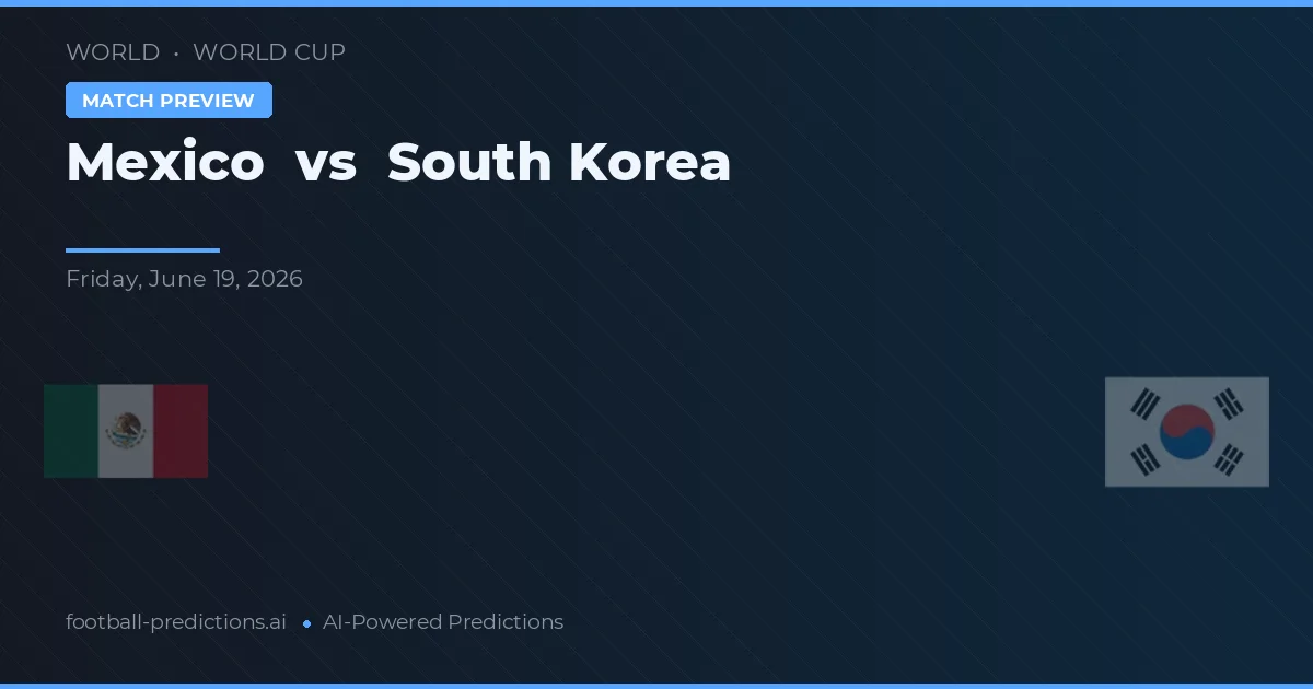México vs Corea del Sur — pronóstico y previa del partido