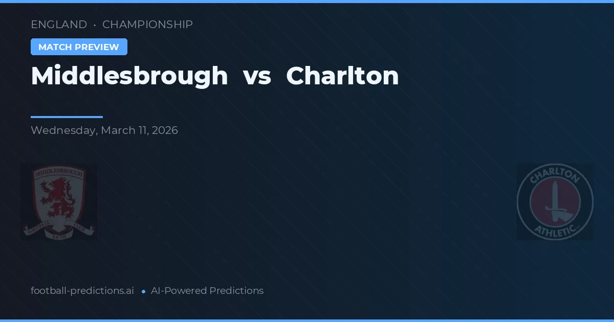 Middlesbrough vs Charlton — pronóstico y previa del partido