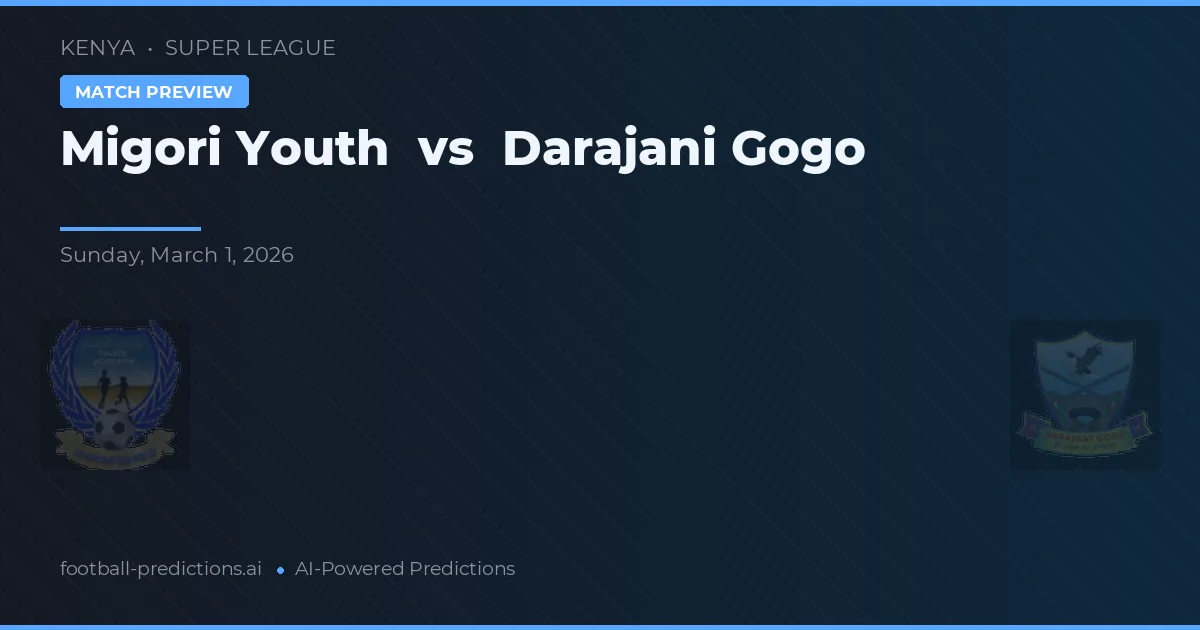 Juventud de Migori vs Darajani Gogo — pronóstico y previa del partido
