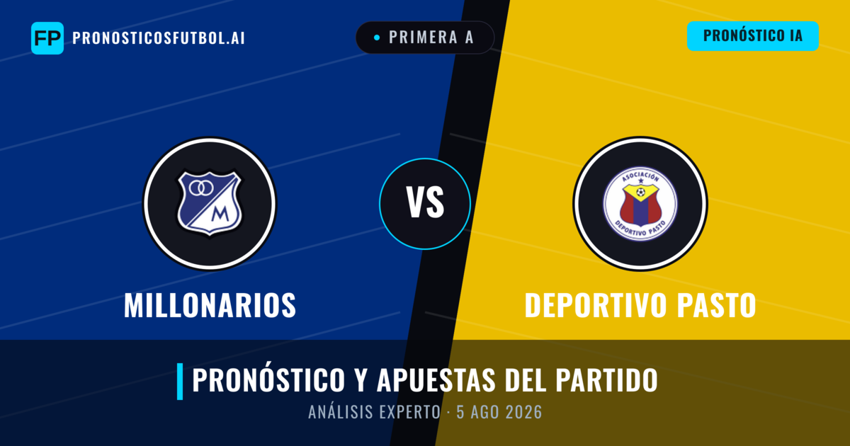 Millonarios vs Deportivo Pasto — pronóstico y previa del partido