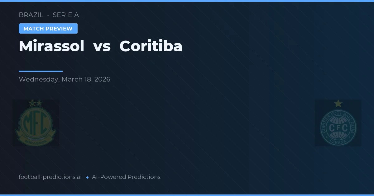 Mirassol vs Coritiba — pronóstico y previa del partido