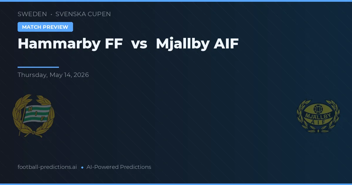 Hammarby FF vs Mjällby AIF — pronóstico y previa del partido
