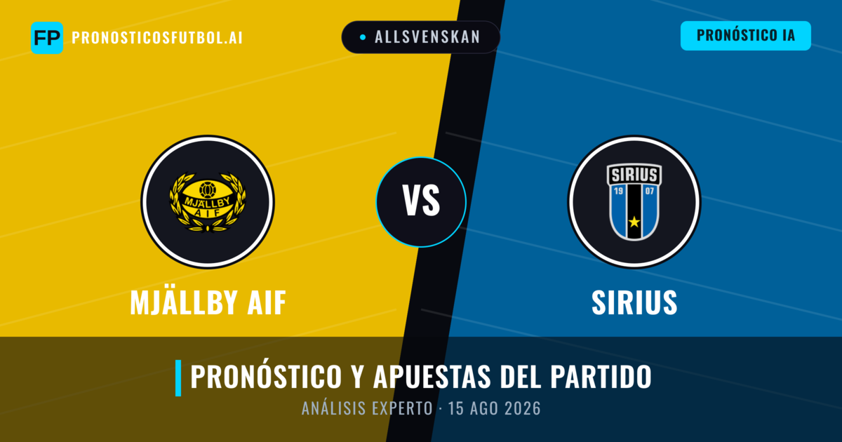 Mjällby AIF vs Sirius — pronóstico y previa del partido
