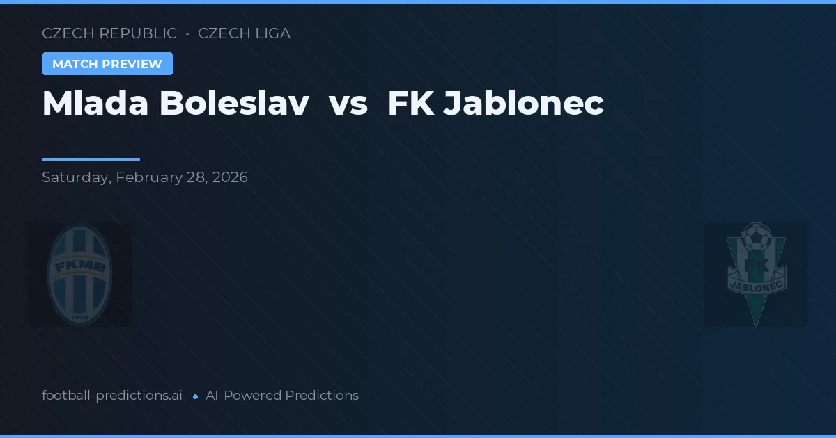 Mladá Boleslav vs FK Jablonec — pronóstico y previa del partido