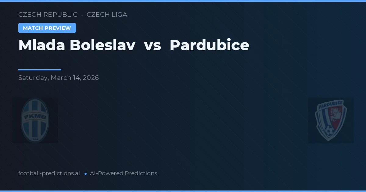Mladá Boleslav vs Pardubice — pronóstico y previa del partido
