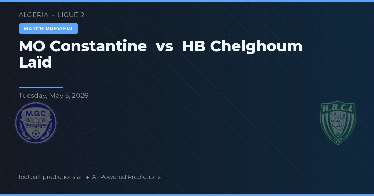 Constantine vs HB Chelghoum Laïd — pronóstico y previa del partido