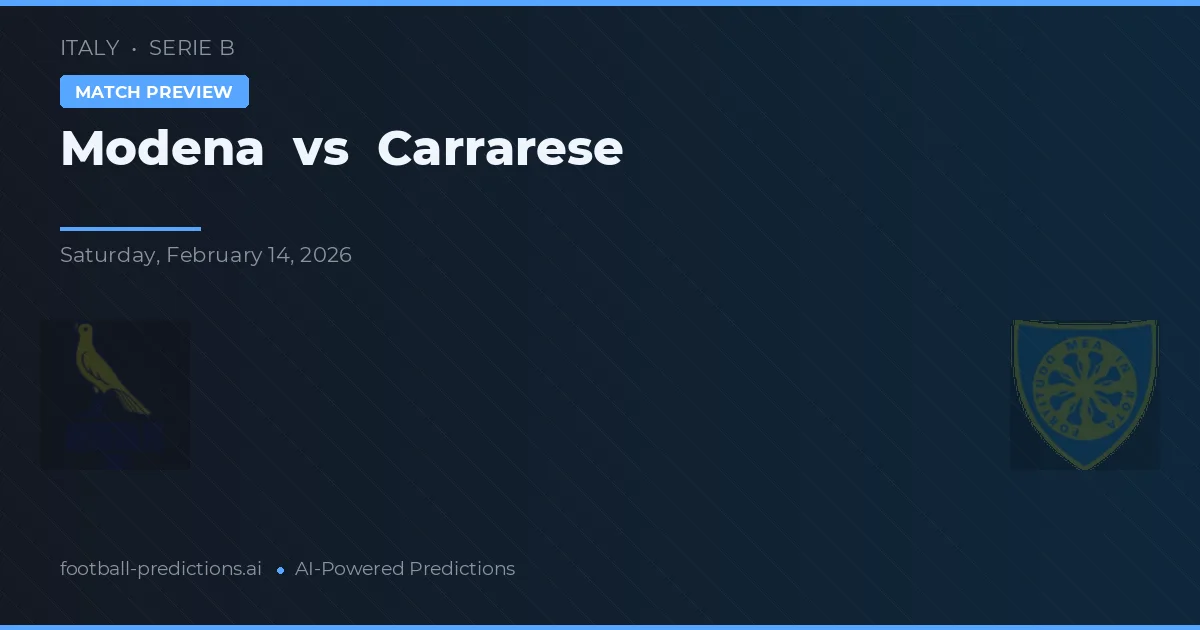 Modena vs Carrarese — pronóstico y previa del partido