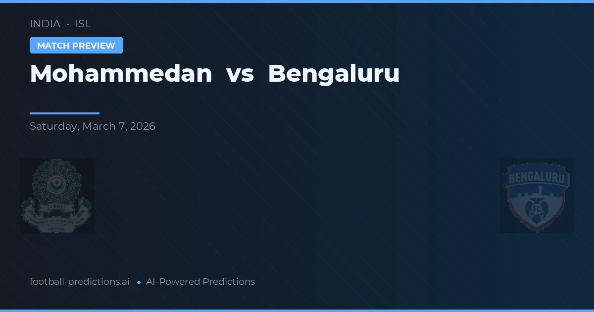 Mohammedan vs Bengaluru — pronóstico y previa del partido