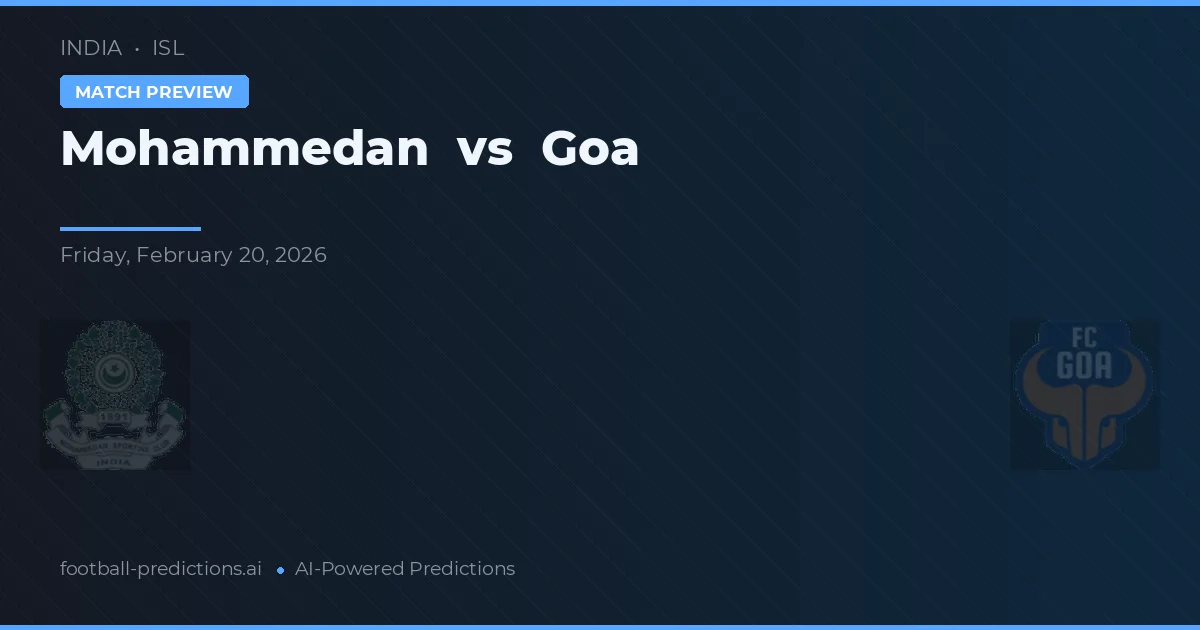 Mohammedan vs Goa — pronóstico y previa del partido