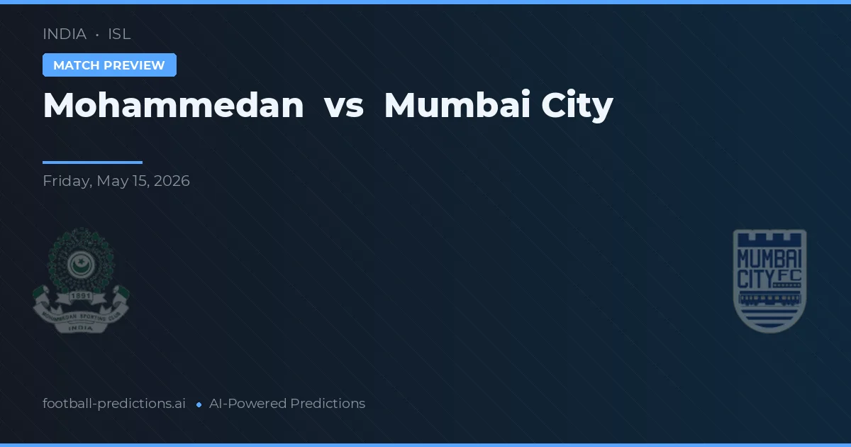 Mohammedan vs Mumbai City — pronóstico y previa del partido