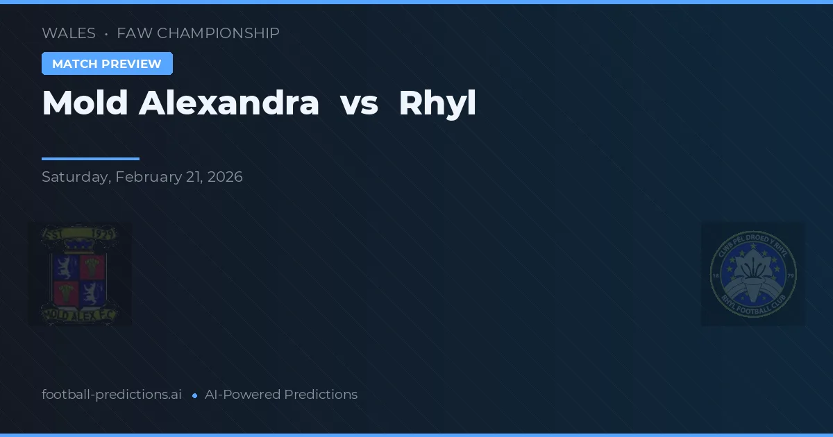 Mold Alexandra vs Rhyl — pronóstico y previa del partido