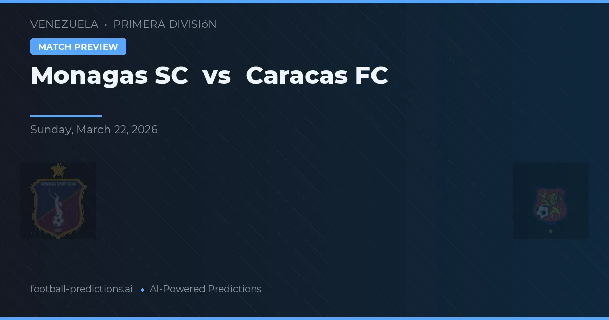 Monagas SC vs Caracas FC — pronóstico y previa del partido