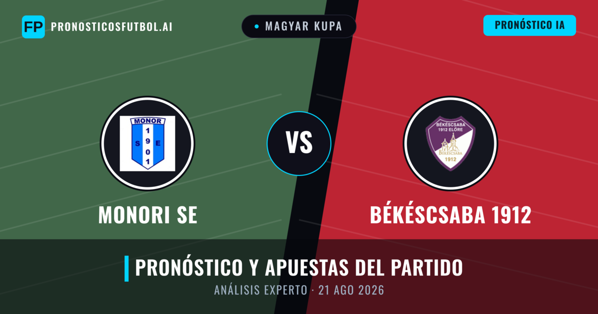 Monori SE vs Békéscsaba 1912 — pronóstico y previa del partido