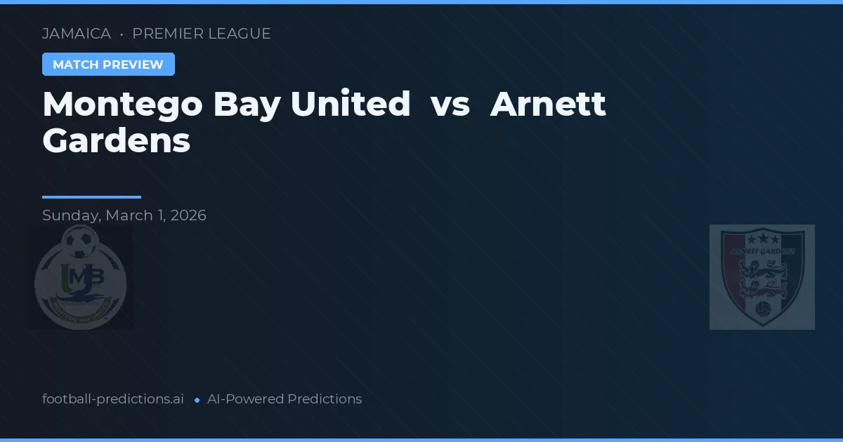 Montego Bay United vs Arnett Gardens — pronóstico y previa del partido