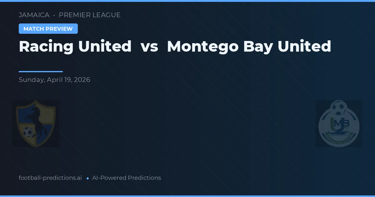 Montego Bay United vs Racing United — pronóstico y previa del partido