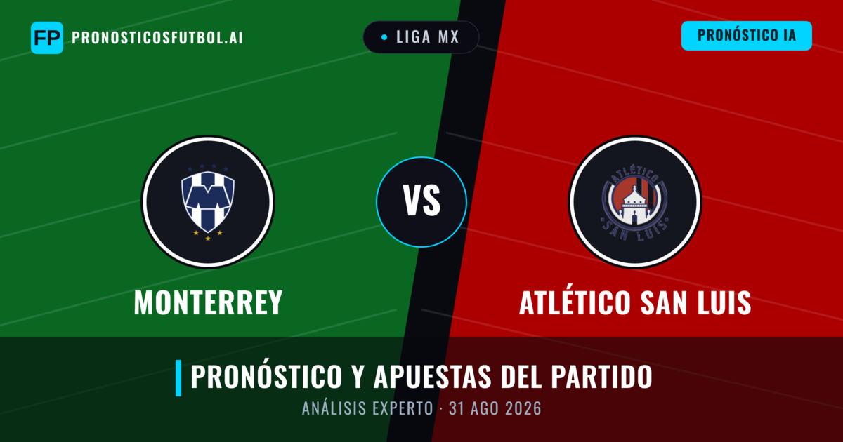 Monterrey vs Atlético San Luis — pronóstico y previa del partido