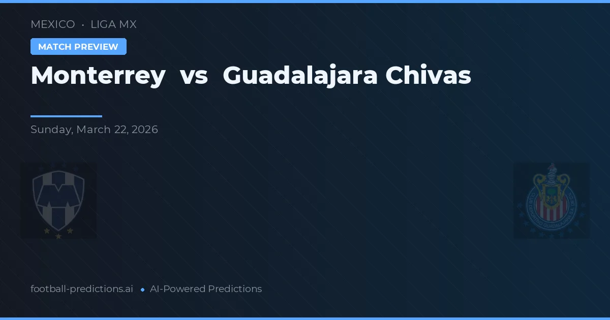 Monterrey vs Guadalajara Chivas — pronóstico y previa del partido