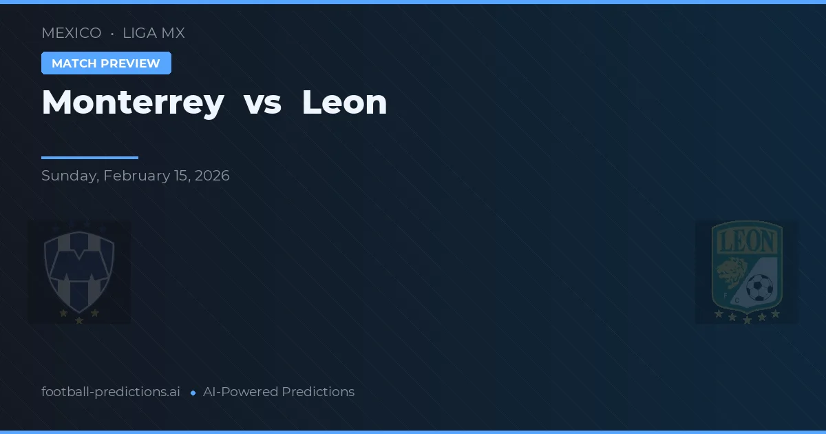 Monterrey vs León — pronóstico y previa del partido